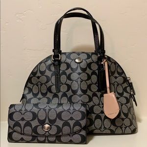 Coach Domed Satchel with matching wallet